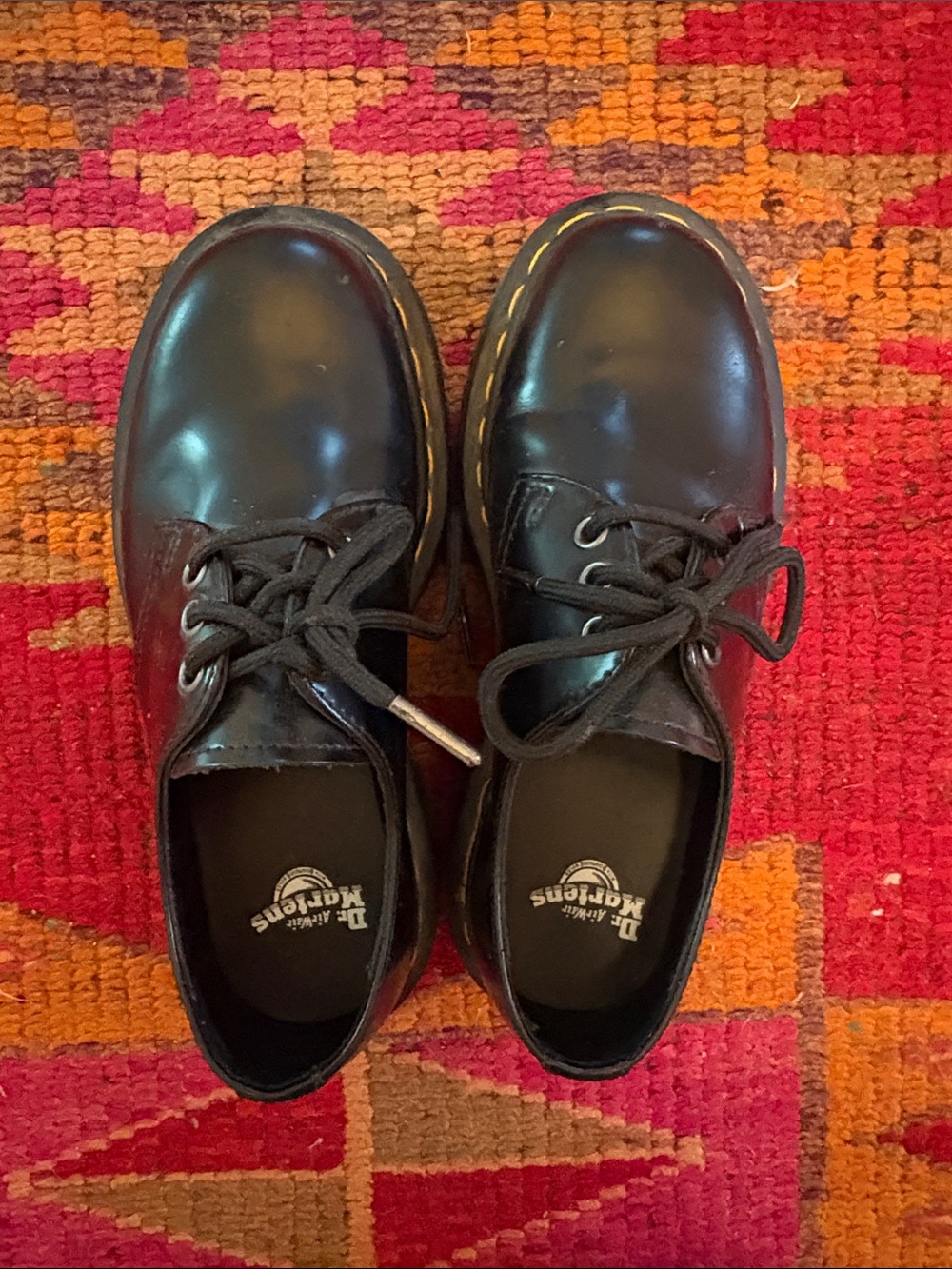 Dr. Martens Black Leather 3-Eye Derby Shoes